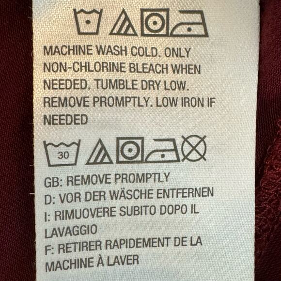 LOGO Lavish Lace Overlay Scoop Neck Top Tunic 2X Maroon A345571 Lori Goldstein - Picture 15 of 15